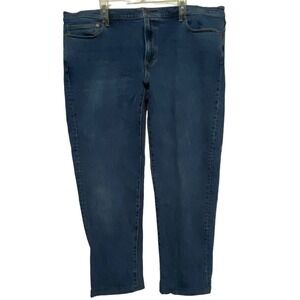 Lands End Square Rigger Straight Fit Mens Jeans Size 44 Classic Preppy Coastal